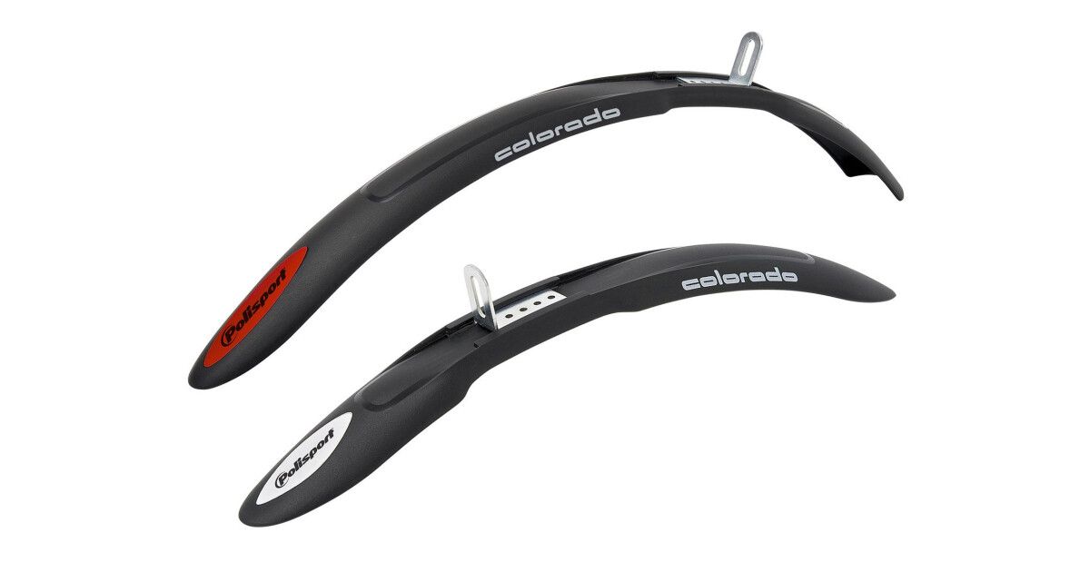 Garde boues avant, arrière vélo 28 Polisport Colorado City noirs 45