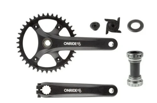 Шатуни 34T ONRIDE Solo 1110 квадрат 170 мм на 11/10/9 шв., чорний
