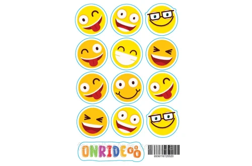 Наліпка світловідбиваюча ONRIDE Смайлики
