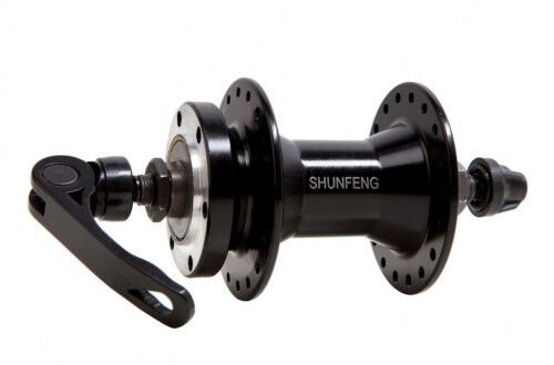 Втулка передня SHUNFENG SF-A210F 36H Disc QR чорна AL
