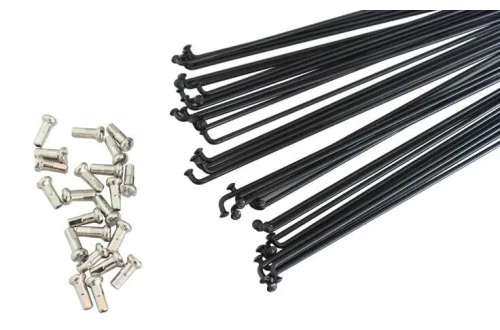 Спиця 255/2 мм CSC стальна чорна + ніпель