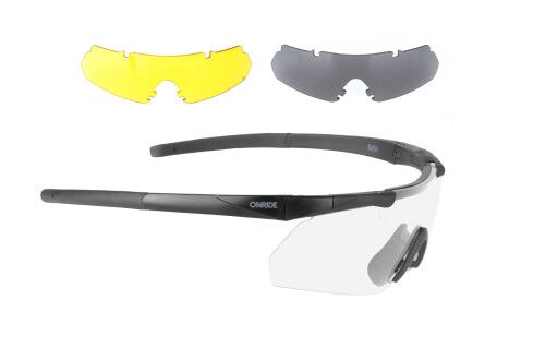 Окуляри OnRide Mili ANSI Z87.1, MIL-PRF-31013 лінзи Smoke / Yellow / Clear