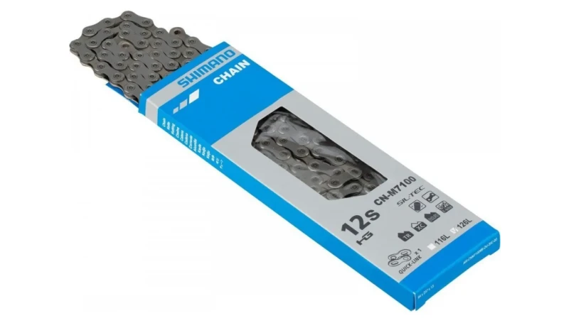 Ланцюг 12-шв Shimano CN-M7100 SLX, 126 лінків, SIL-TEC 12-швидк, +QUICK-LINK