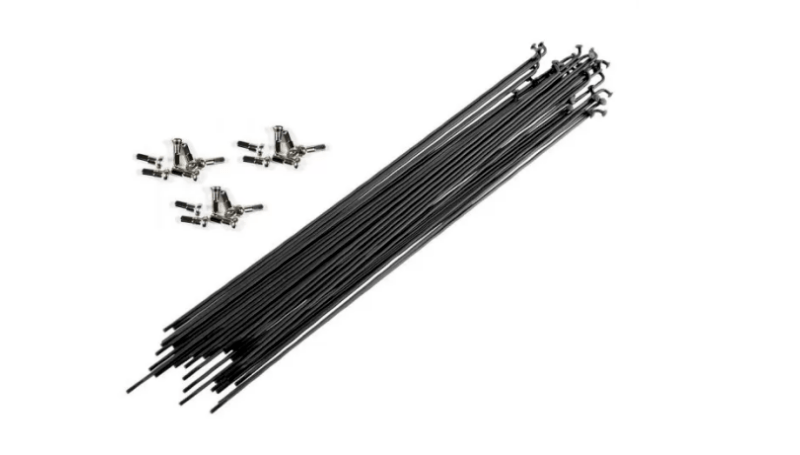 Спиця 260/2мм CSC стальна чорна + ніпель