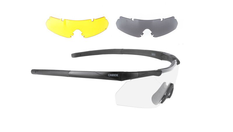 Окуляри OnRide Mili ANSI Z87.1, MIL-PRF-31013 лінзи Smoke / Yellow / Clear